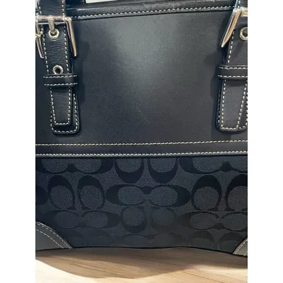 Y2K Coach F11220 Hamptons Signature Satchel Bag